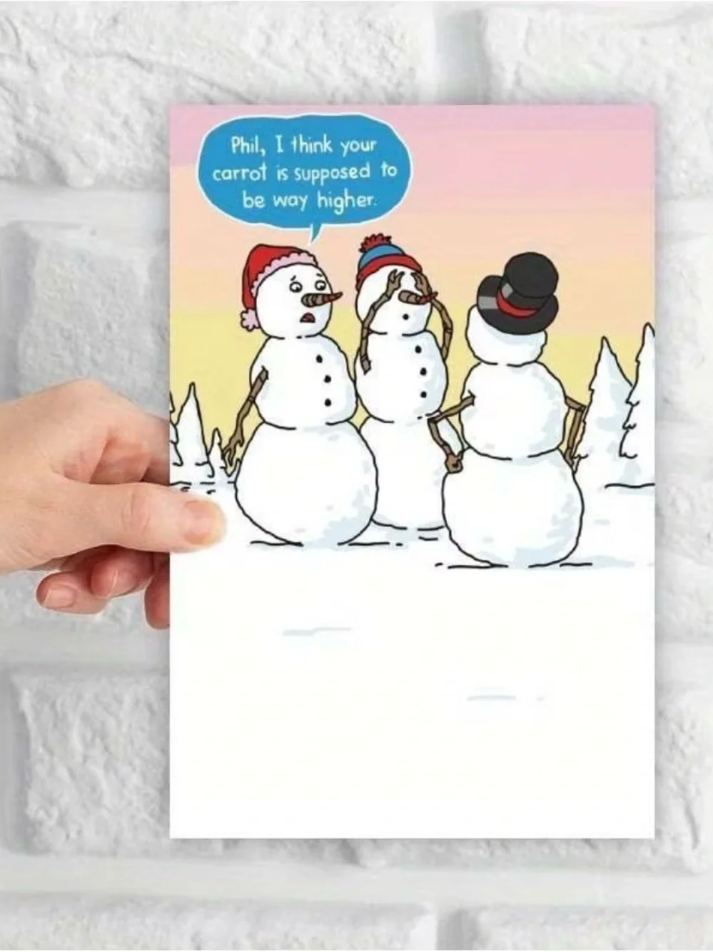 Snowman Funny Greeting Card